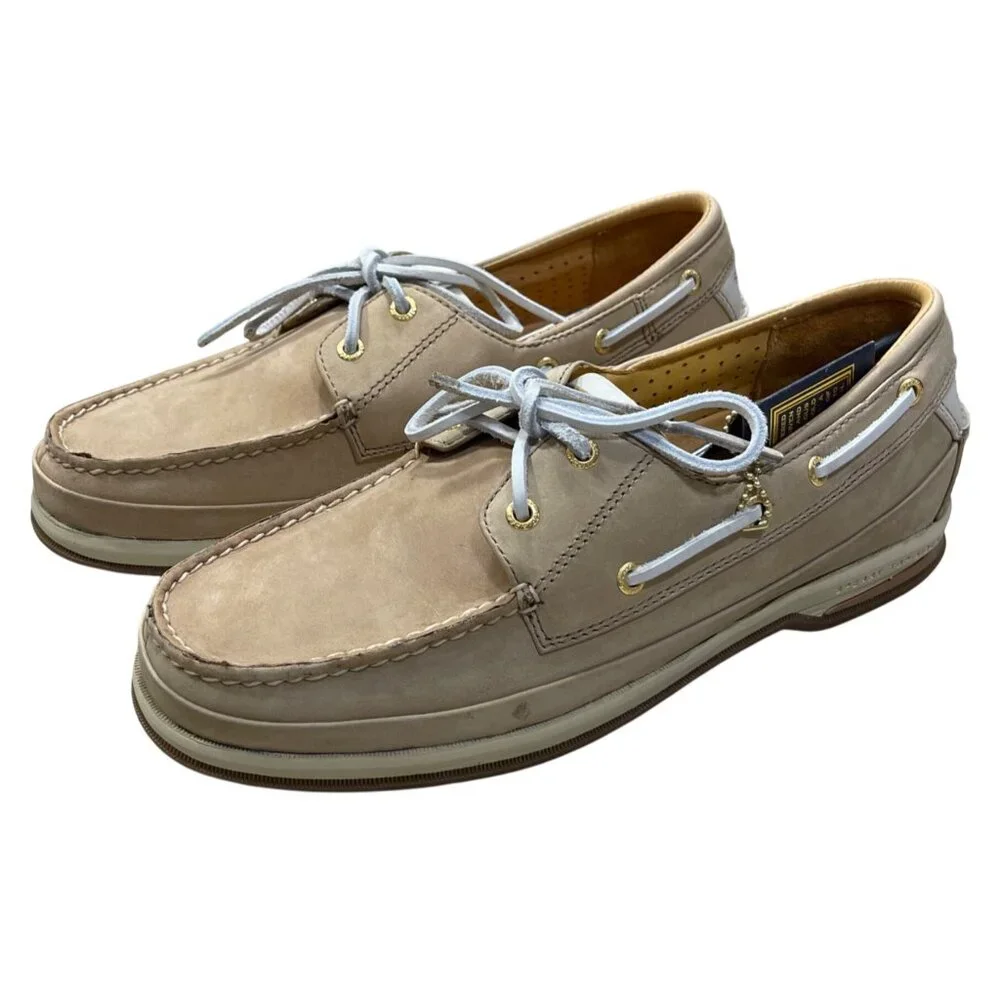 Sperry Boat Shoe Men's Gold 2 Eye Greige 10.5M 0219491 Top Siders (READ)